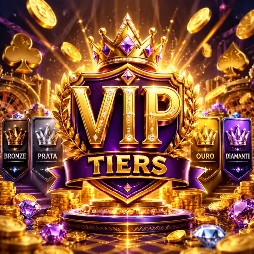 Níveis do clube VIP em degradê dourado
